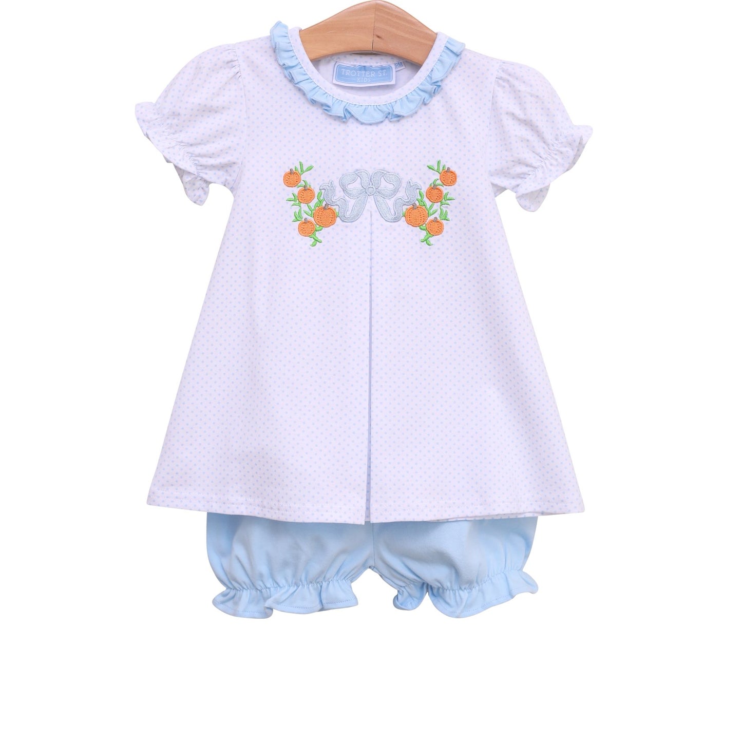 Embroidered Bloomer Set - Pumpkin