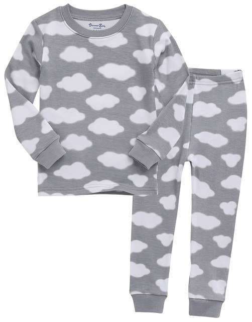 Modal Long Sleeve Pajamas - Grey Cloud