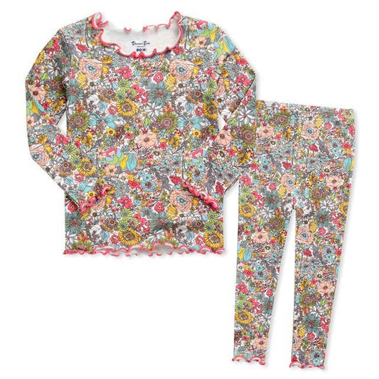 Modal Long Sleeve Pajama - Shirring Floral