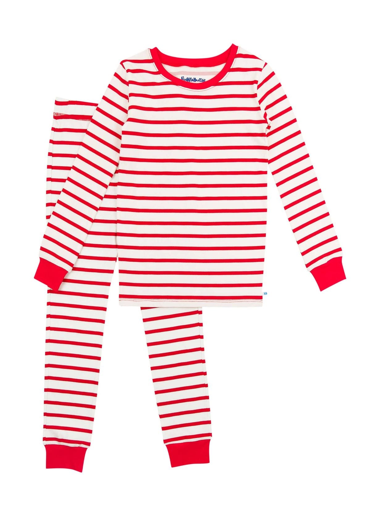 Boys Modal Pajamas - Red & White Stripe