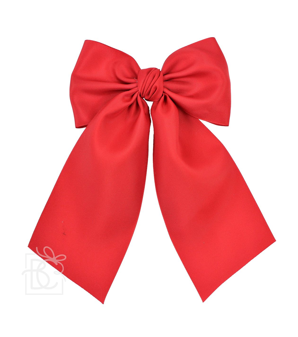 Satin Bow with Euro Know  Tails - Red