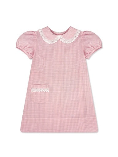 1956 Pocket Dress - Polite Pink Minigingham