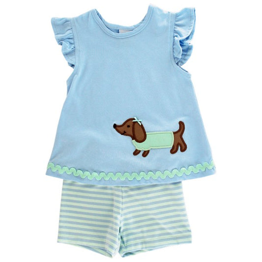 Girls Knit Short Set - Doxie