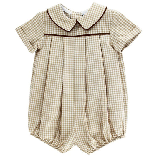 Dressy Short Bubble - Khaki Check