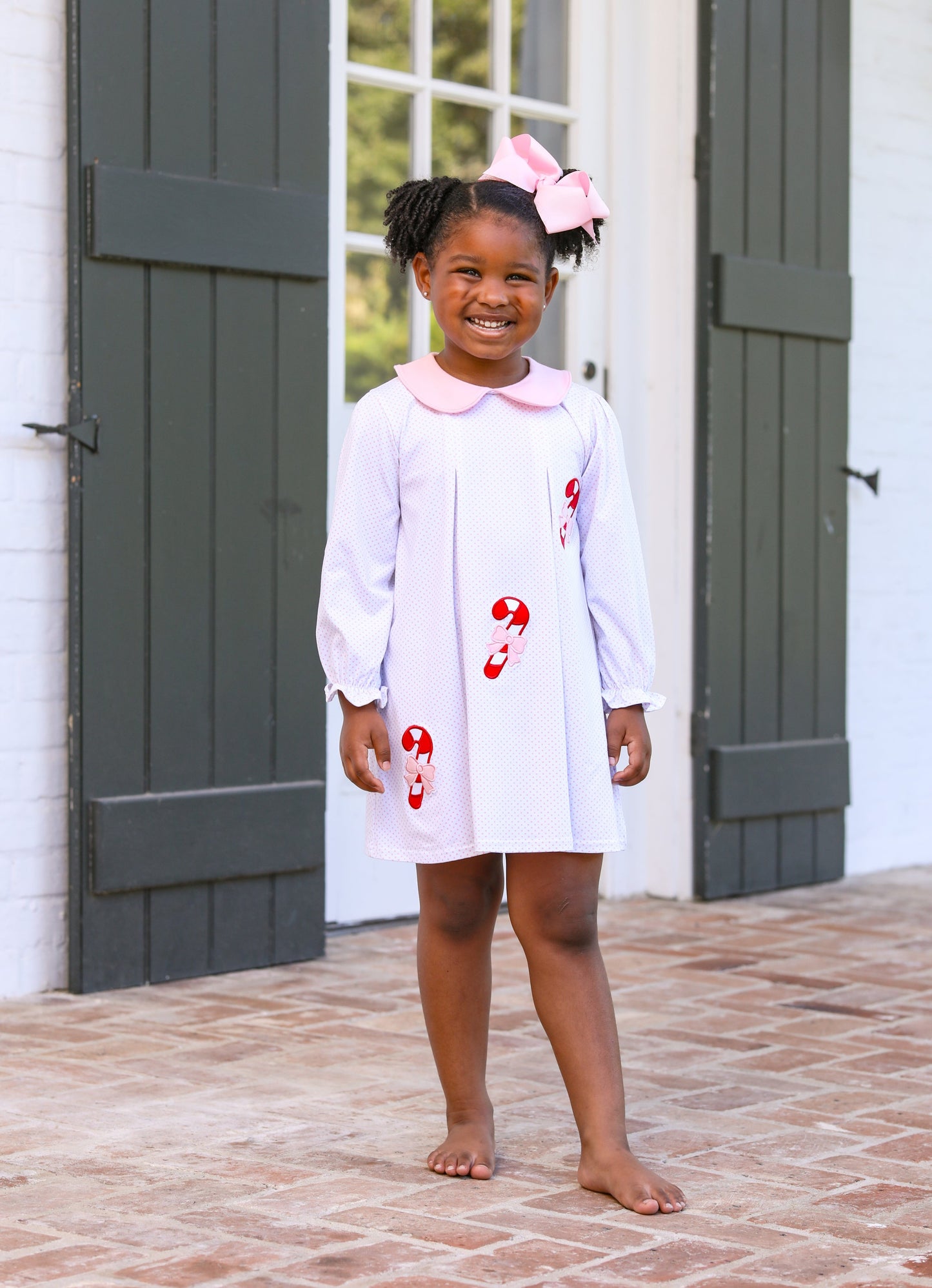 Applique Dress - Candy Cane