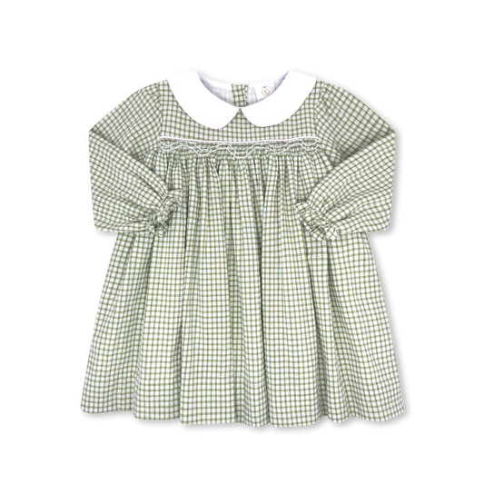 Michelle Dress - Grove Park Green Windowpane