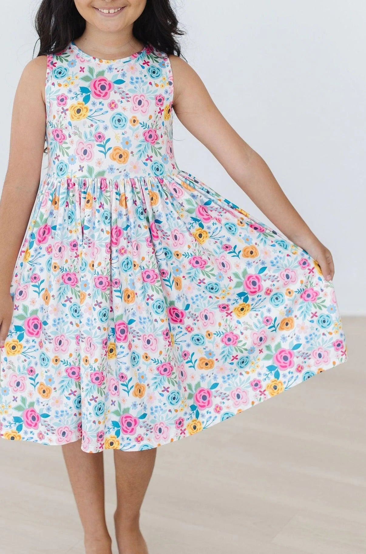 Tank Twirl Dress - Sunshine Blooms – Toads & Teacups Children's Shop