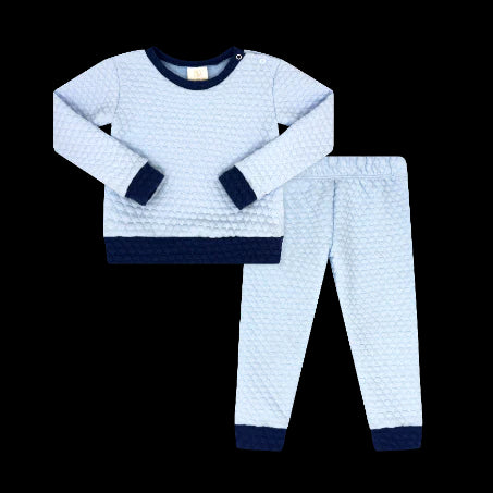 Quilted Sweatsuit - Windy Blue/Northshore Navy