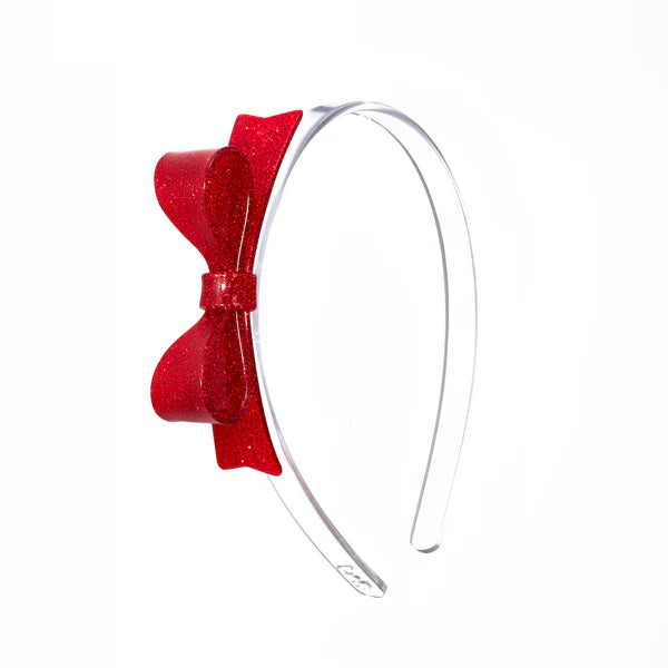 Headband - Bow Tie (Glitter Red)