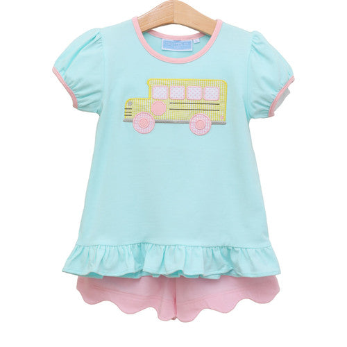 Applique Ruffle Short Set - Bus