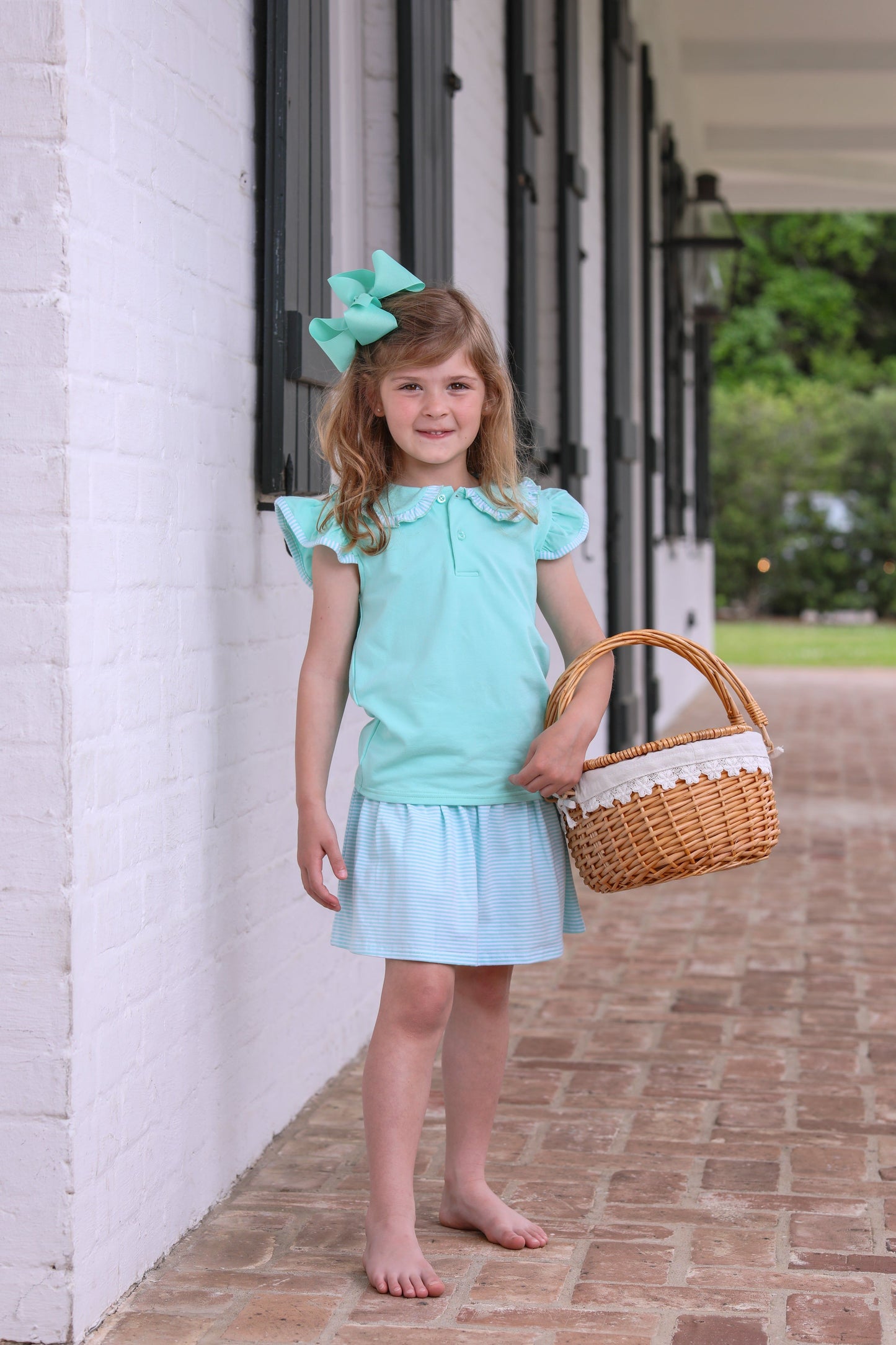 Camilla Skort Set - Mint Stripe