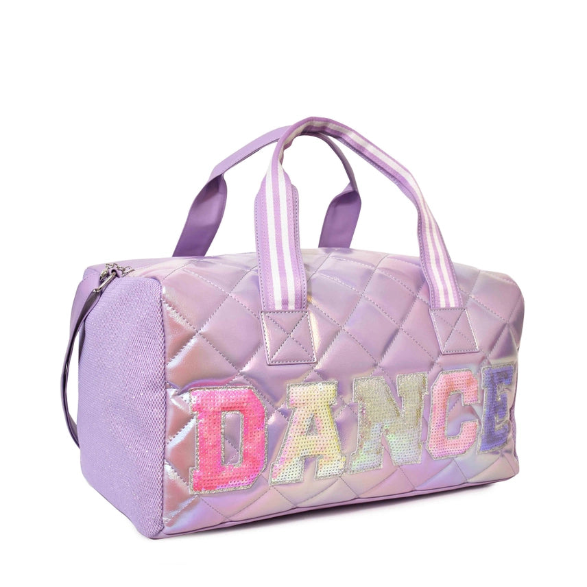Quilted Large Duffle Bag - Sequins/Metallic Dance