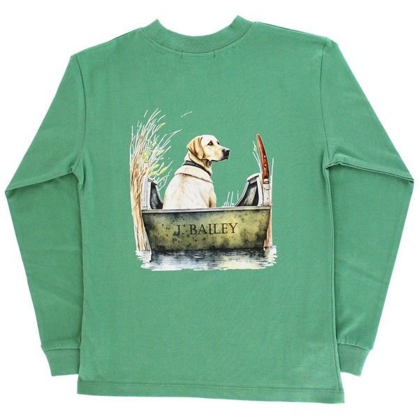 Long Sleeve Logo Tee - Dog In Boat