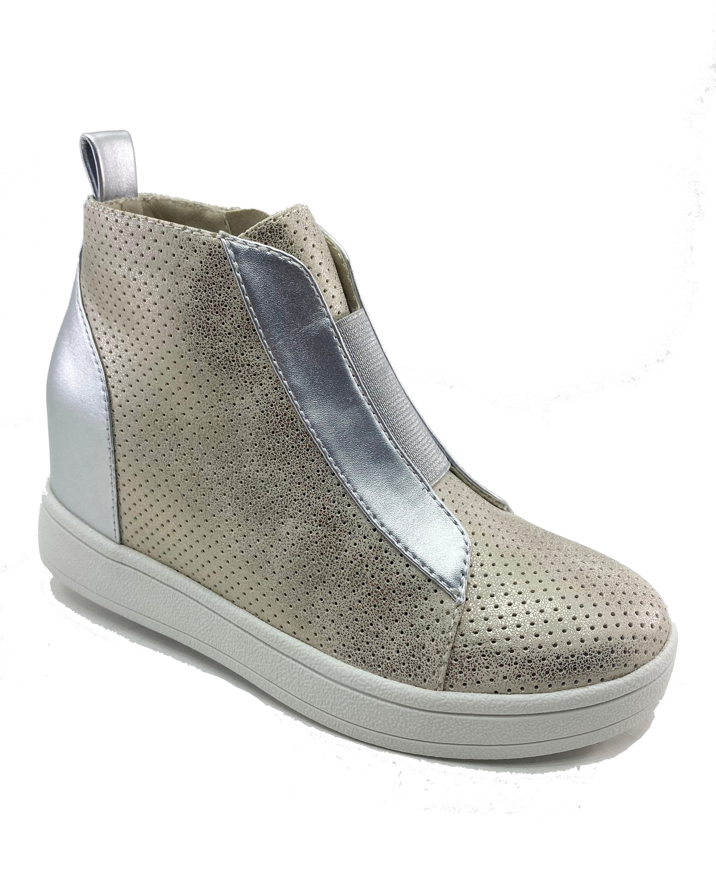 Gracey Wedge Sneaker - Gold/Silver
