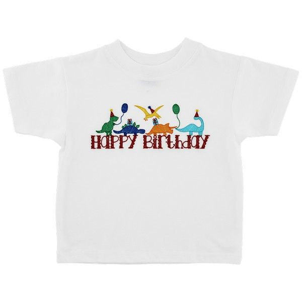 Boy Knit Tee - Happy Birthday Dino