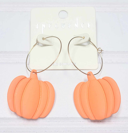 Hoop & Clay Earrings - Pumpkin