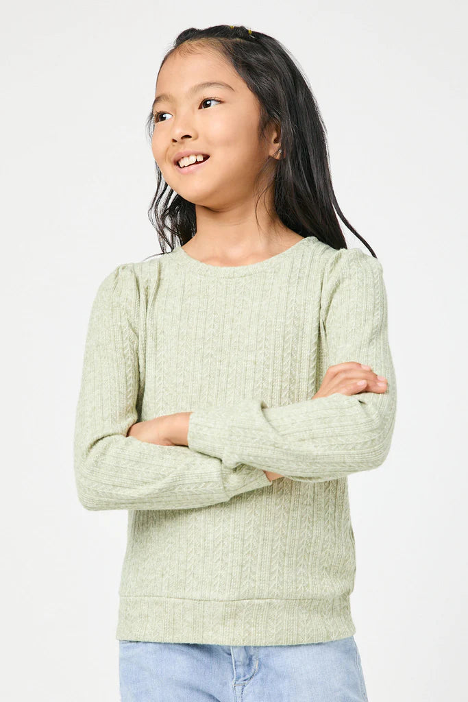Cable Knit Sweater - Sage