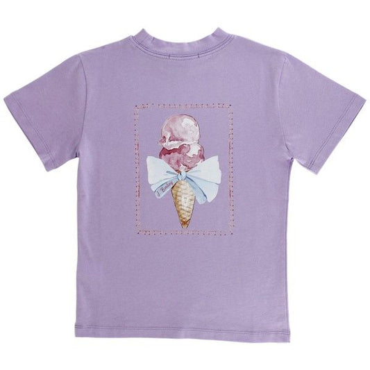 Girl's Logo Tee - Ice Cream on Lilac