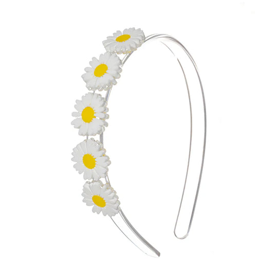 Headband - Multi Daisies White