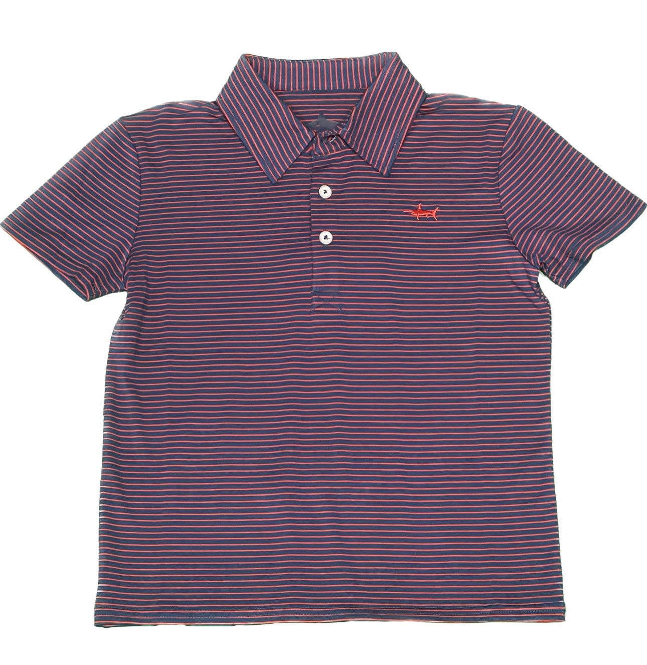 Banks Performance Polo - Navy/Red Stripe