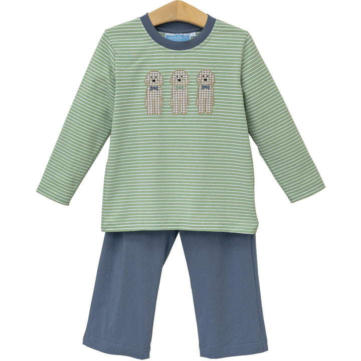 Applique Pants Set - Dog