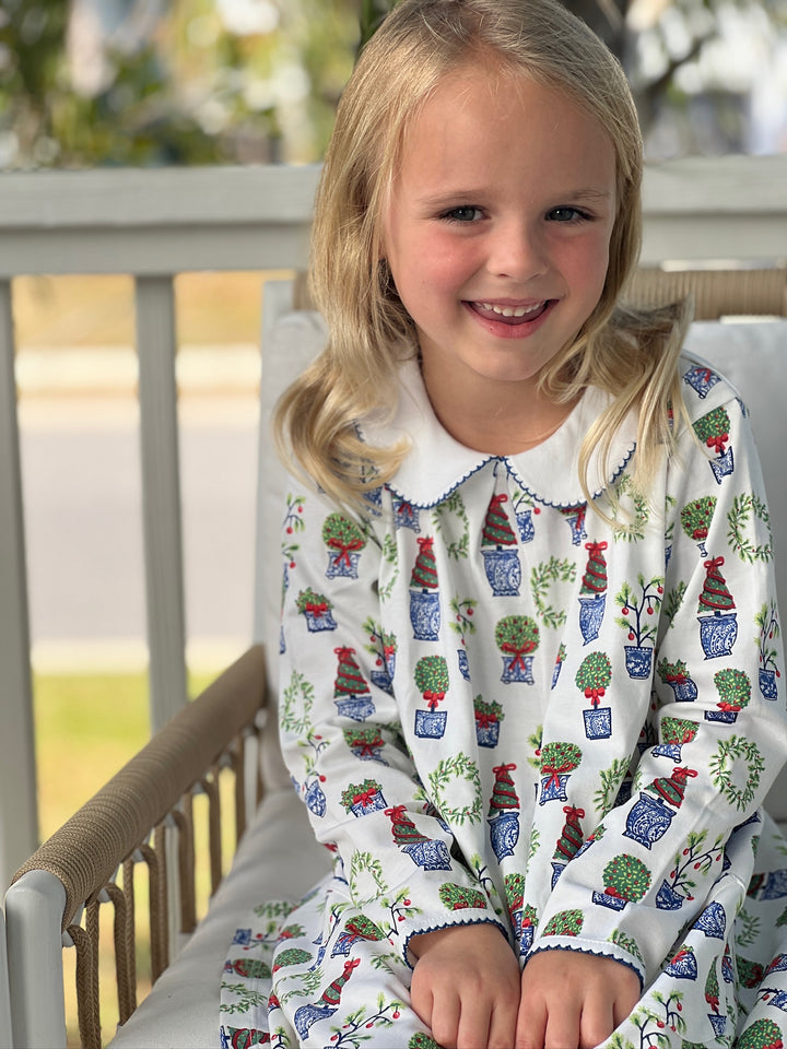 Twirling LS Pocket Dress - Christmas Planters