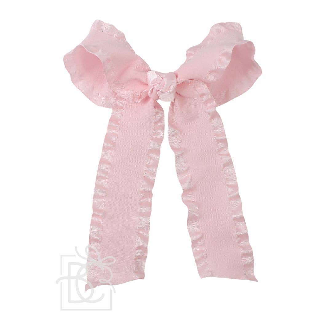 Double Ruffle Tail Bow - Light Pink
