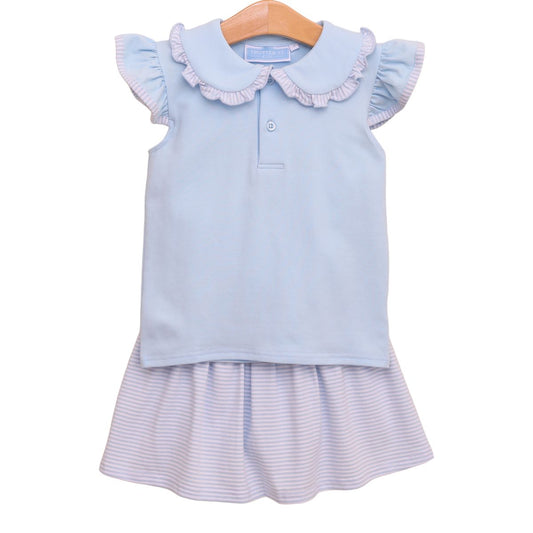 Camilla Skort Set - Light Blue Stripe