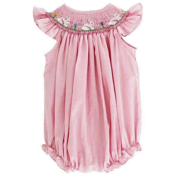 Smocked Bishop Romper - Bunnies