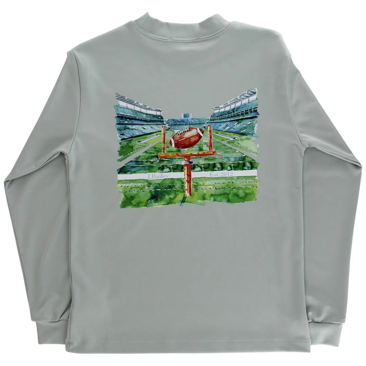 Performance LS Logo Tee - Football on Sage