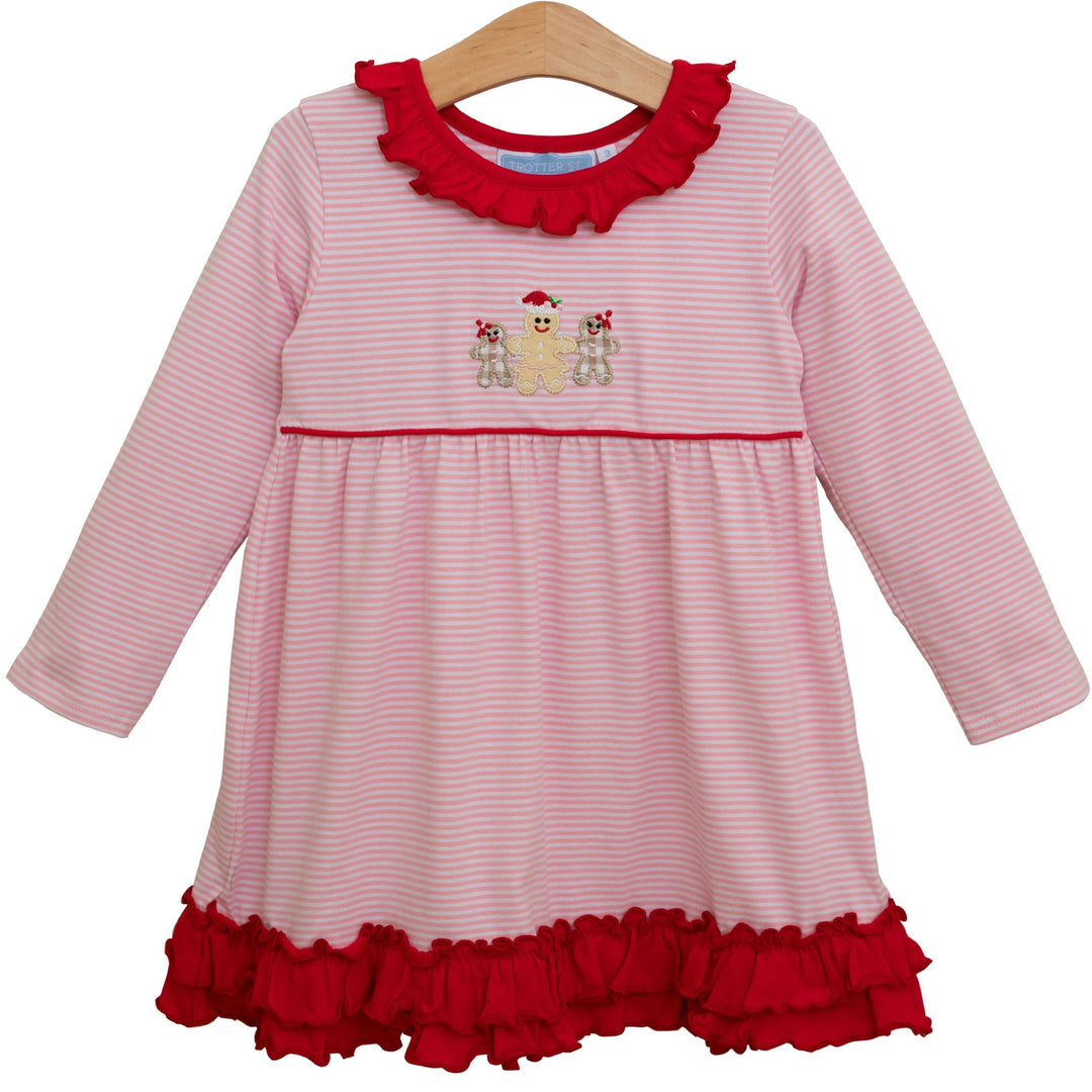 Applique Dress - Gingerbread