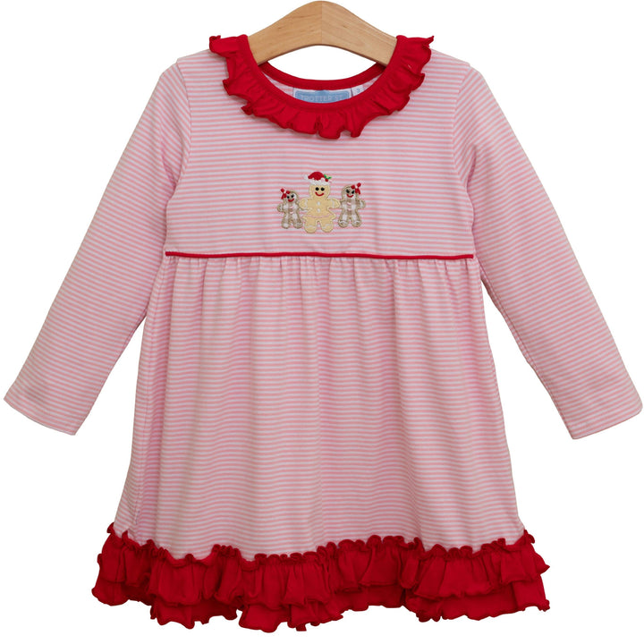 Applique Dress - Gingerbread