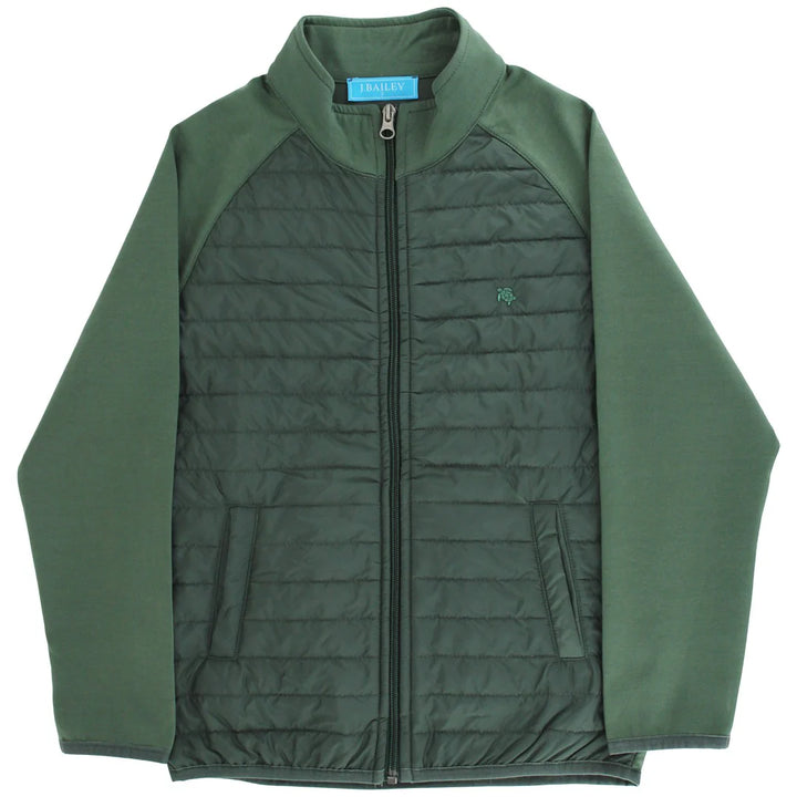 Quilted Bomber Jacket - Green