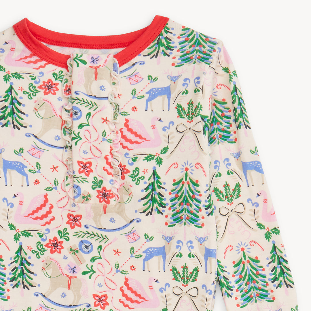 Modal Magnetic Ruffle Pajamas - Sugar Plum Dreams