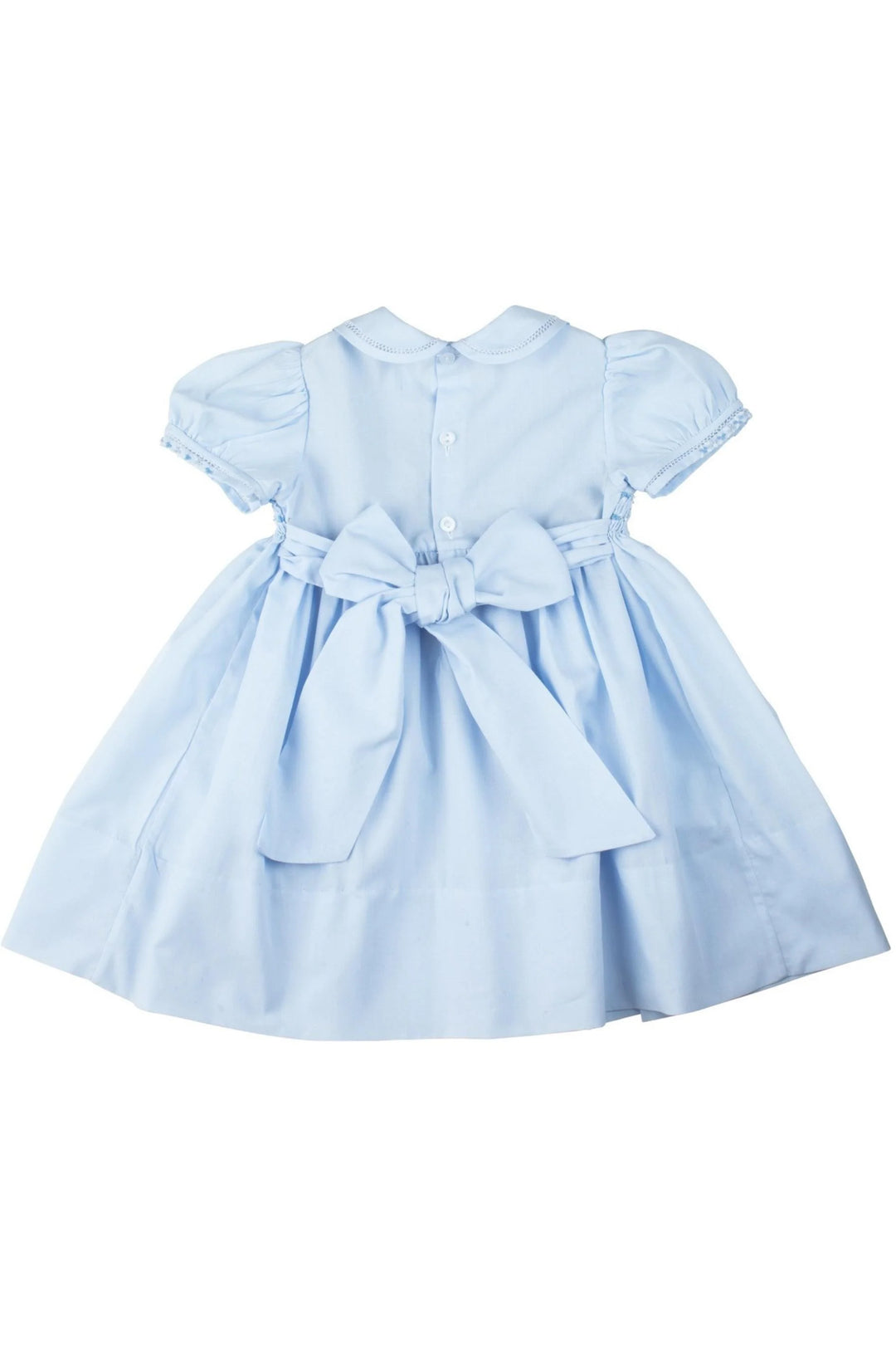 Collared Smocked Dress - Blue