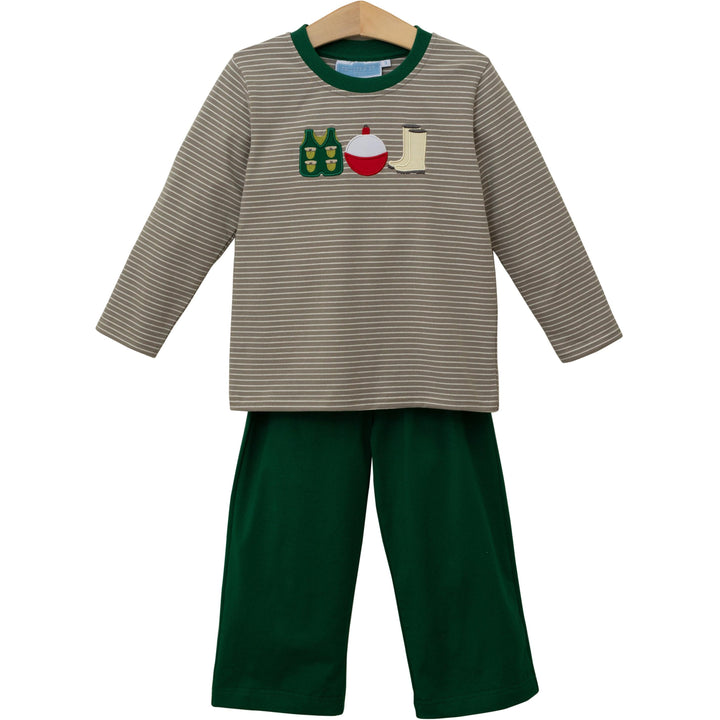 Applique Pants Set - Fishing Trio