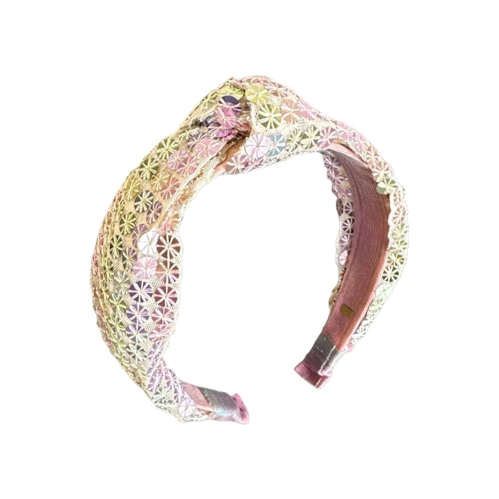 Knot Headband - Pastel Sequined