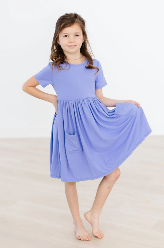 Pocket Twirl Dress - Periwinkle