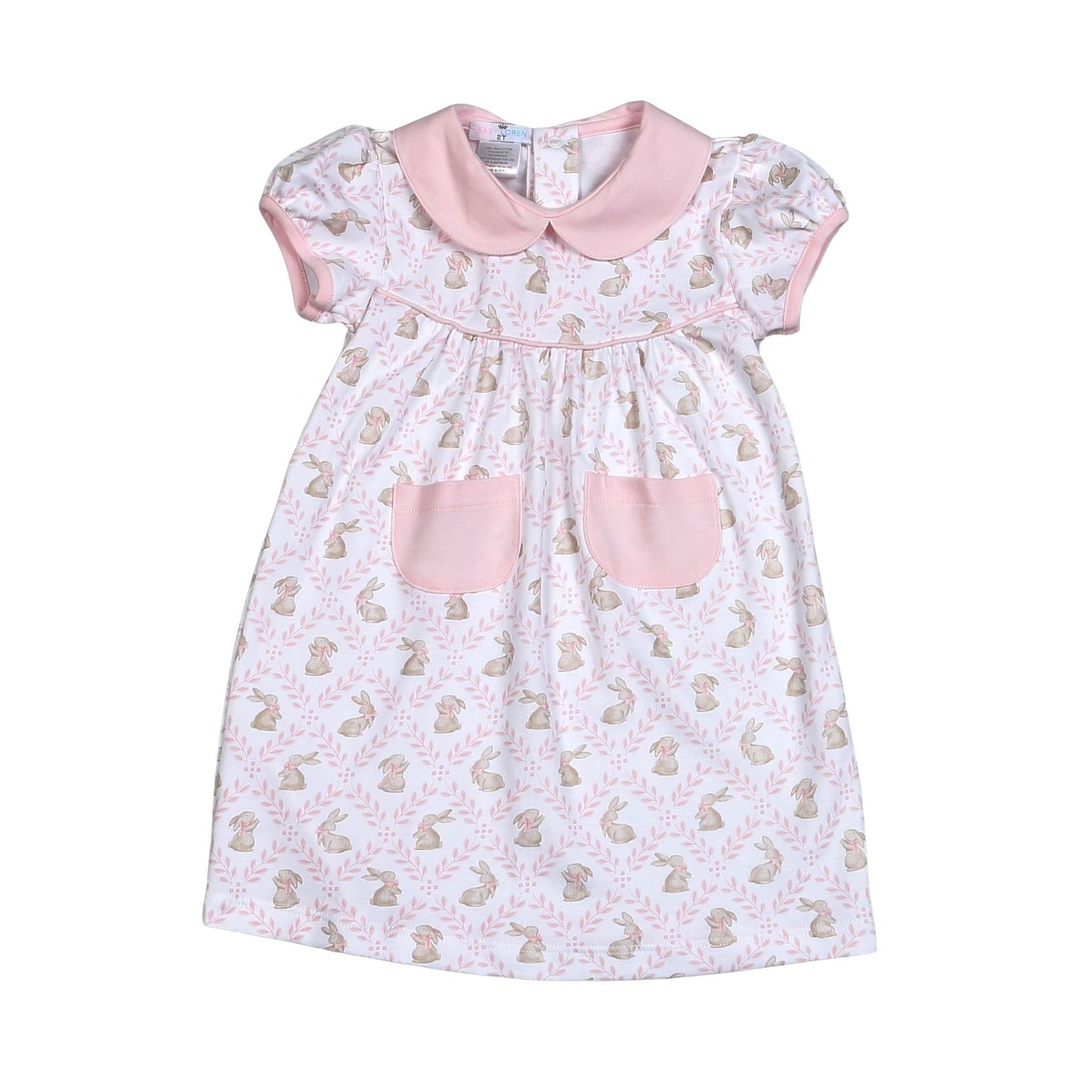 Pima Dress - Pink Easter Bunnies