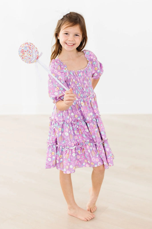 Smocked Ruffle Dress - Playful Posy