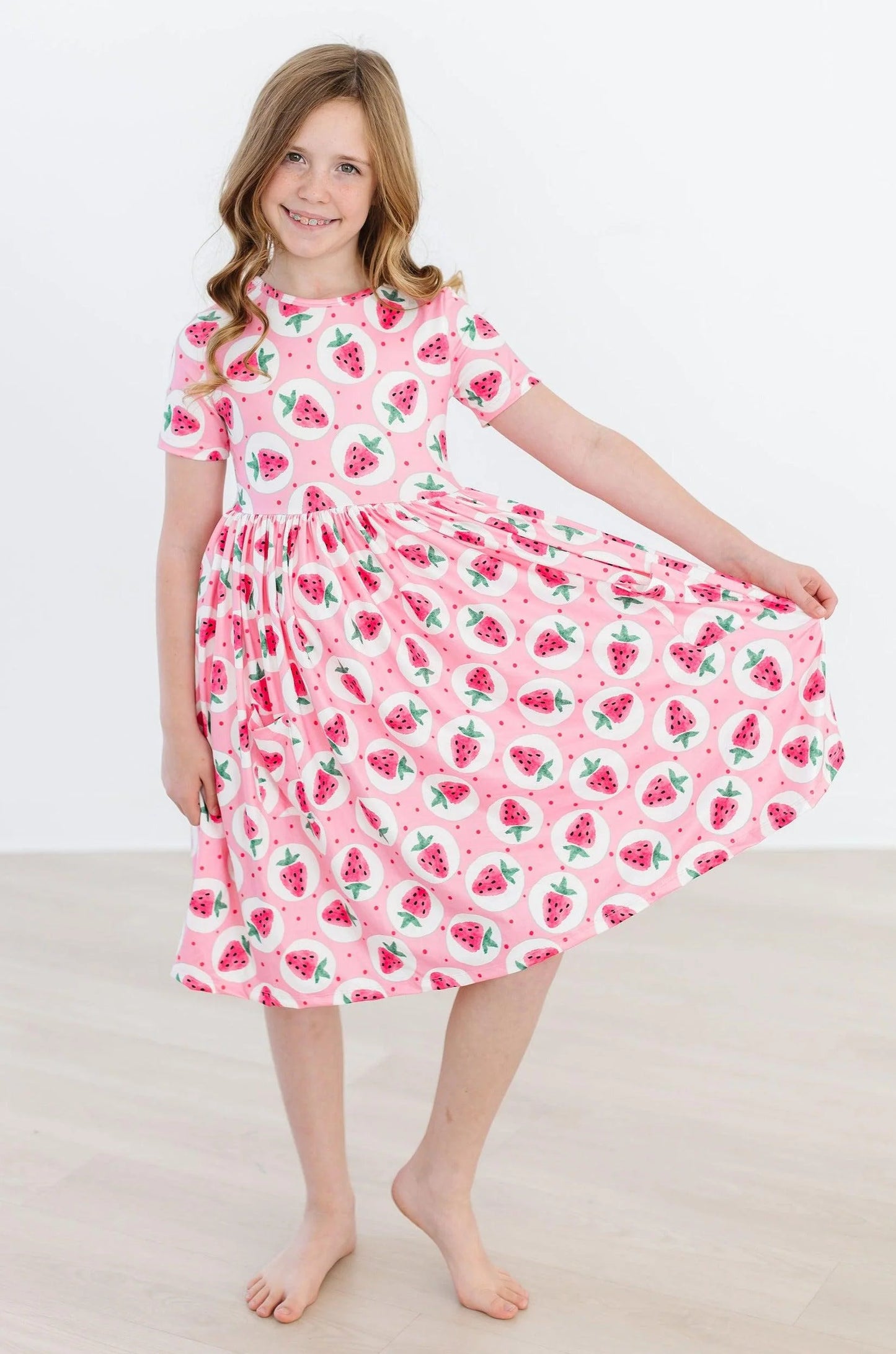 Pocket Twirl Dress - Strawberry Fields