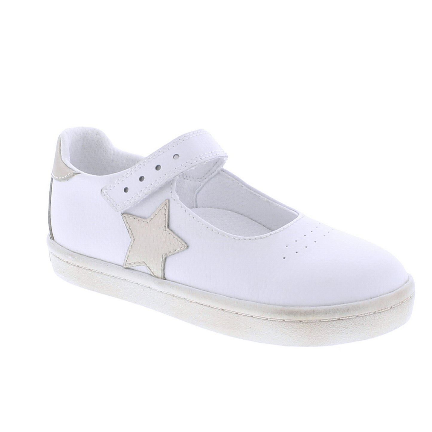 Stella Mary Jane Sneaker - White/Gold