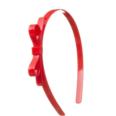 Headband - Thin Bow (Red)