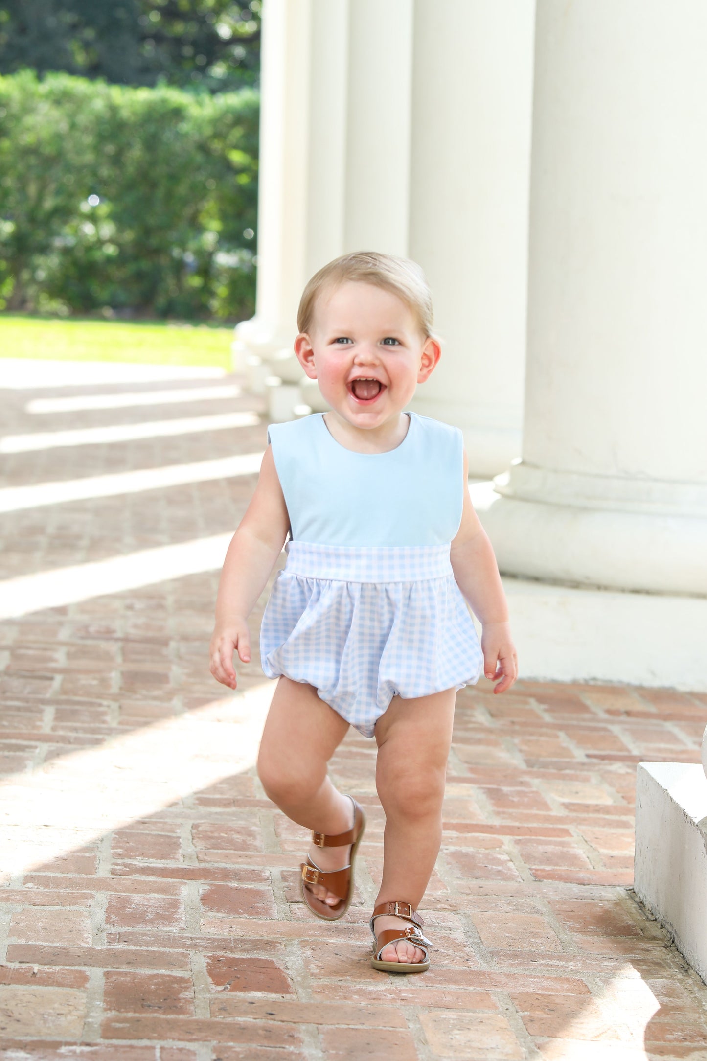 Thomas Sunsuit - Light Blue Gingham