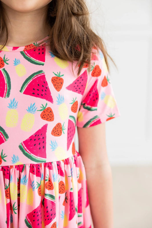 Pocket Twirl Dress - Watermelon Wonder