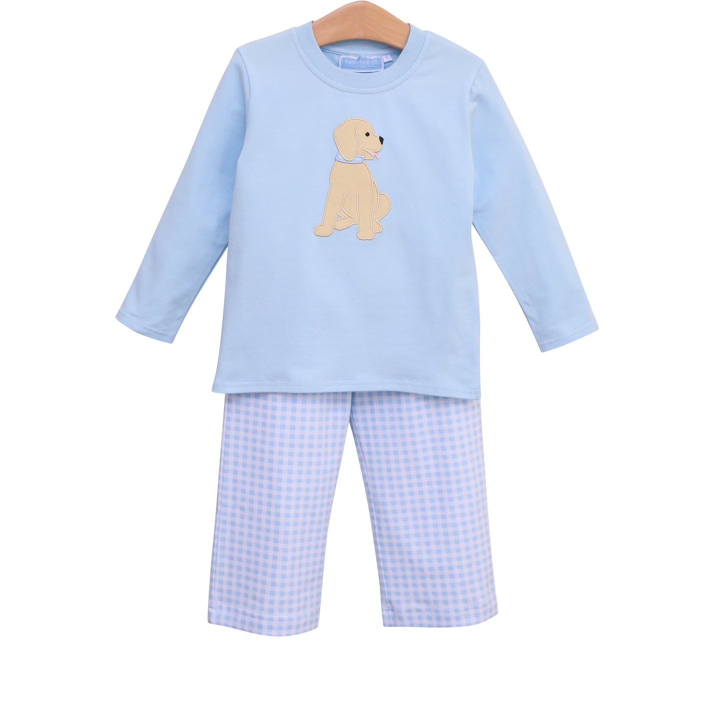 Applique Pants Set - Puppy