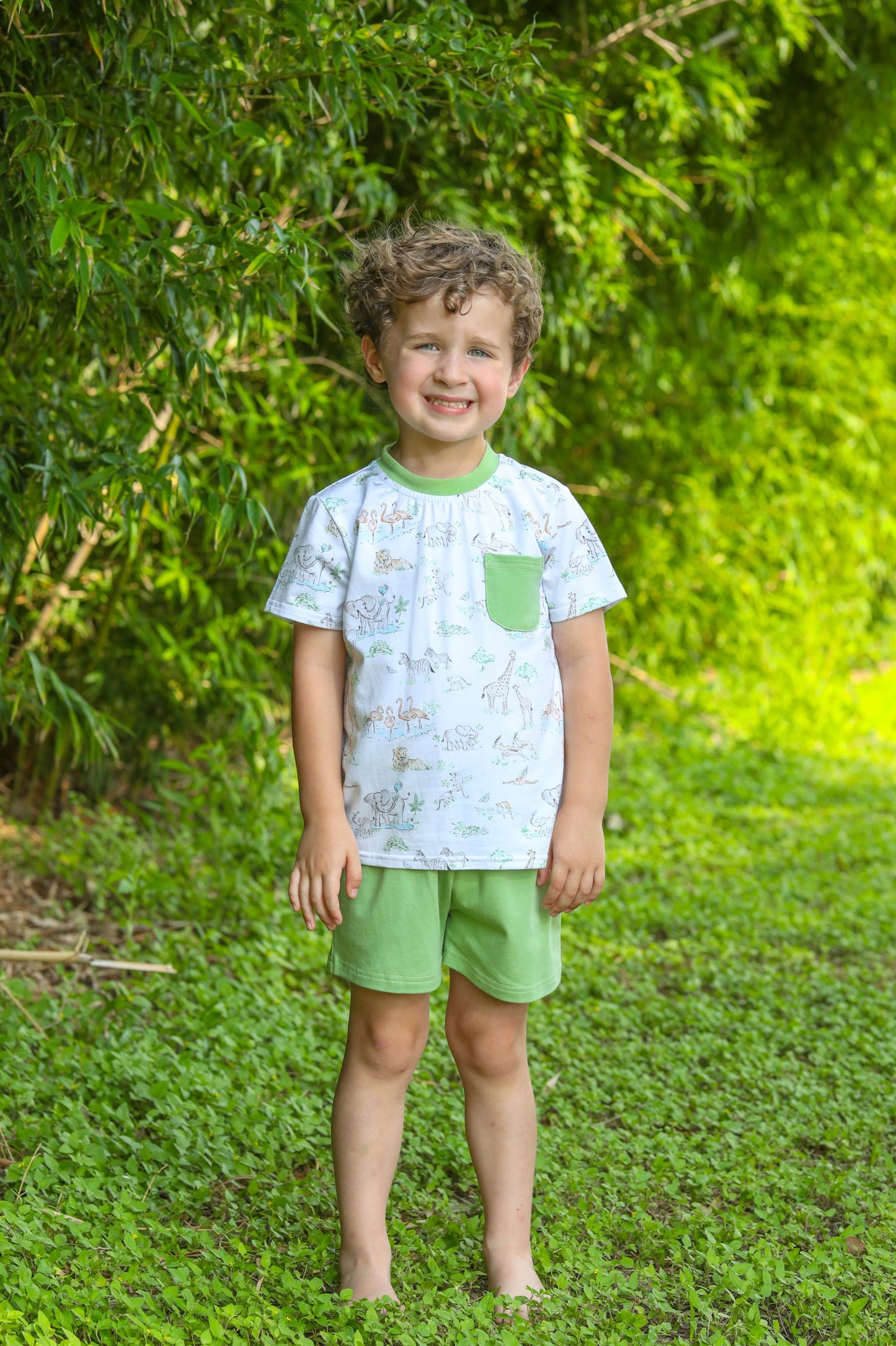 Pocket Short Set - Safari Animals