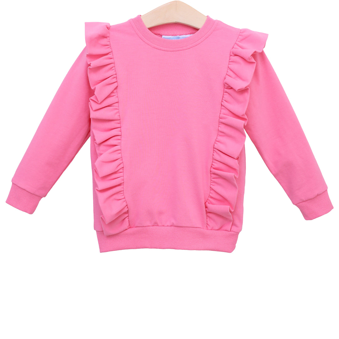 Laura Ruffle Pullover - Pink