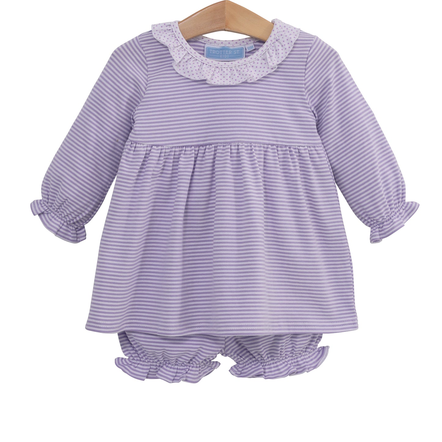 Georgia Bloomer Set - Lavender Stripe