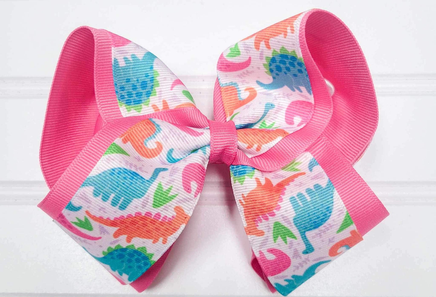 Dinosaur Bow - Pink